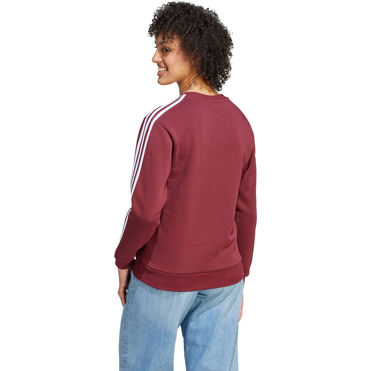 adidas Essentials 3 Stripes Fleece Womens Sweatshirt
