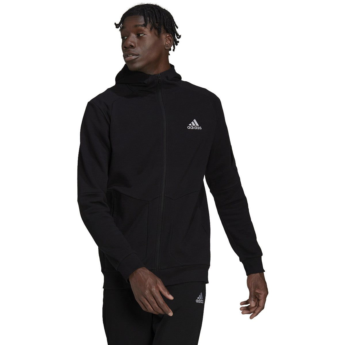 adidas Essentials 4 Gameday Mens Full Zip Hoodie
