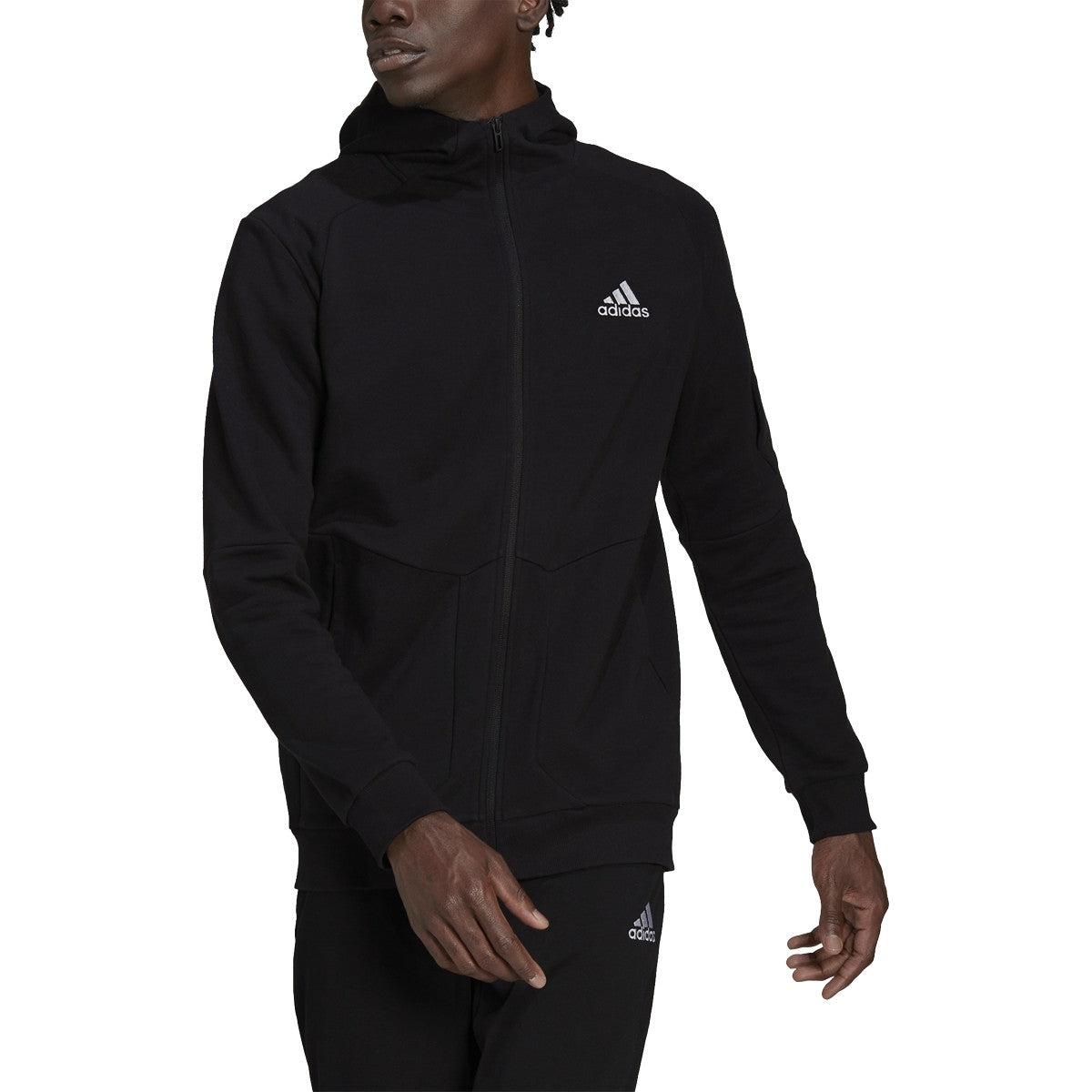 adidas Essentials 4 Gameday Mens Full Zip Hoodie