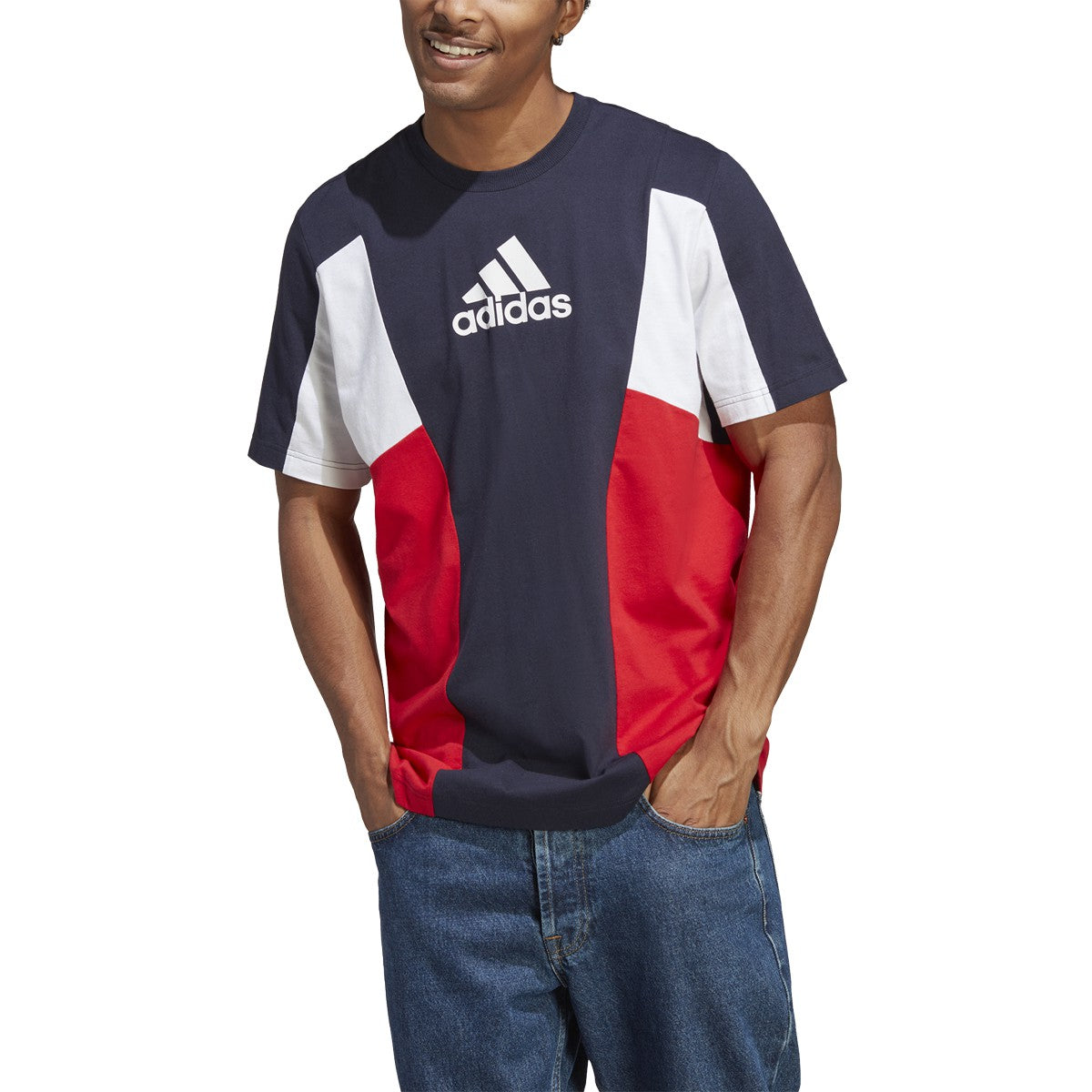 adidas Essentials Colorblock Mens Tshirt