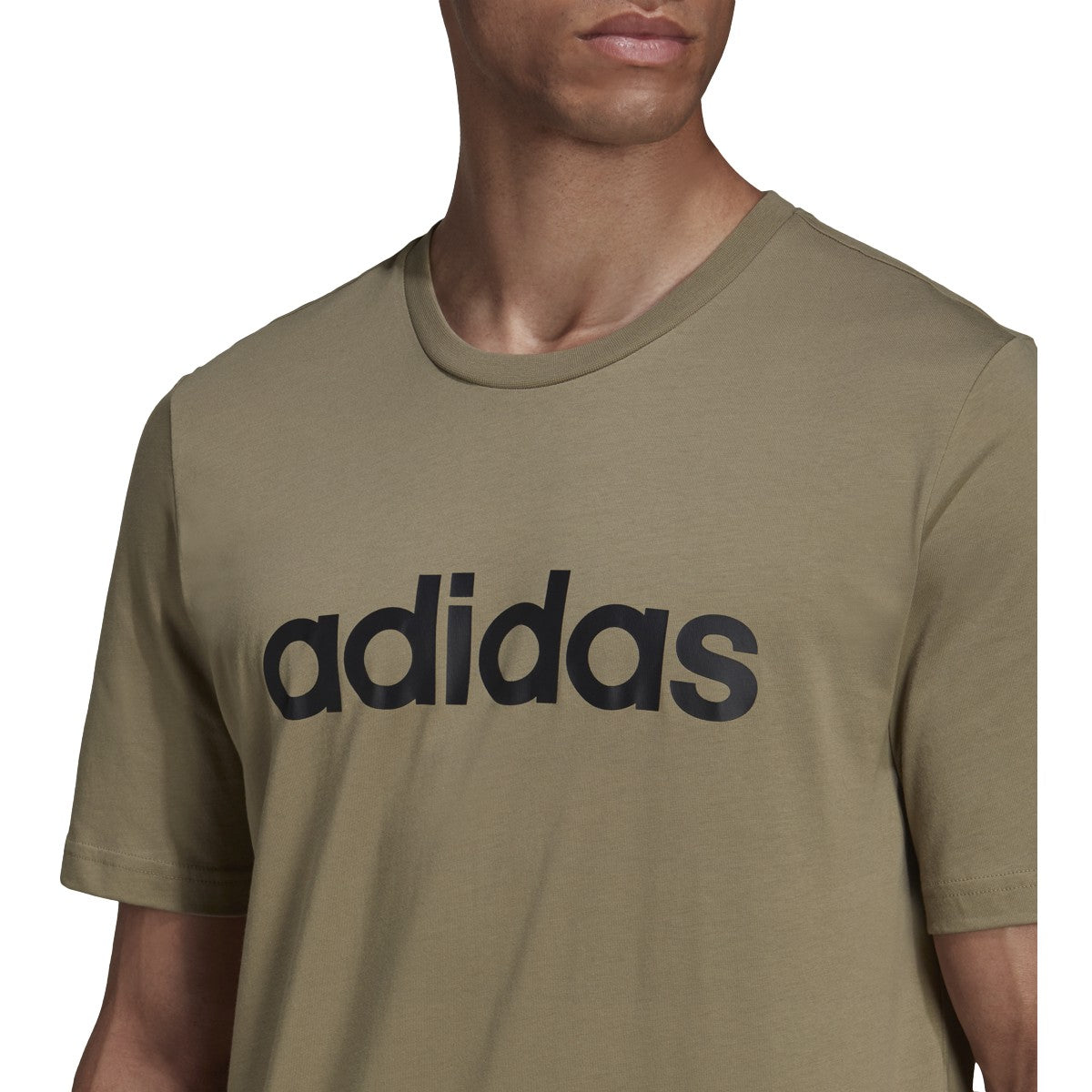 adidas Essentials Emroidered Linear Logo Mens T-Shirt