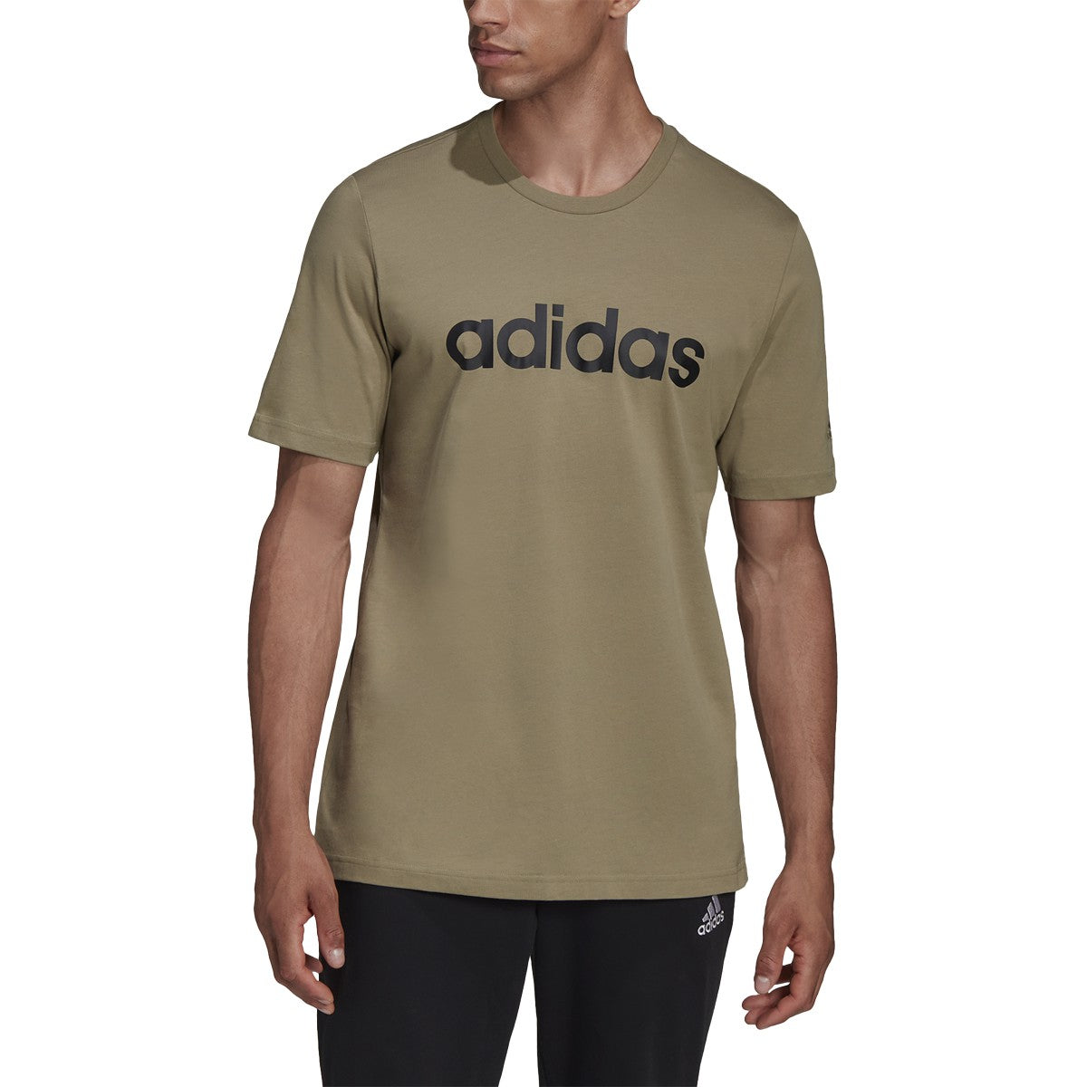 adidas Essentials Emroidered Linear Logo Mens T-Shirt