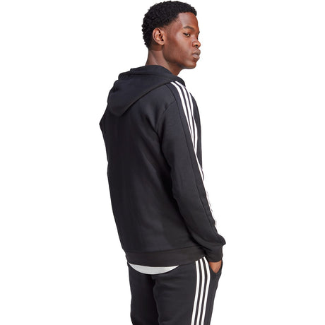 adidas Essentials Fleece 3-Stripes Full Zip Mens Hoodie Jacket
