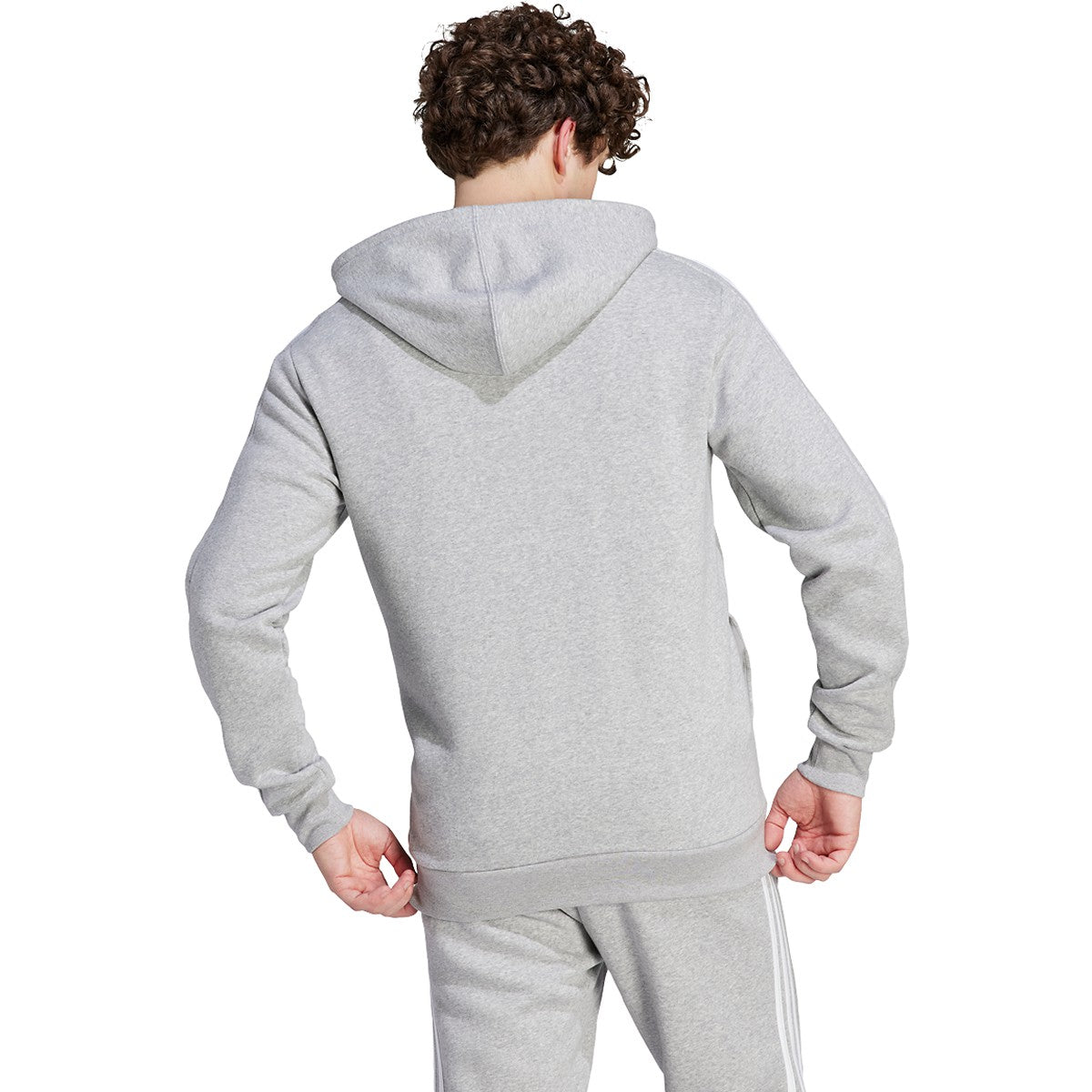 adidas Essentials Fleece 3-Stripes Full Zip Mens Hoodie Jacket