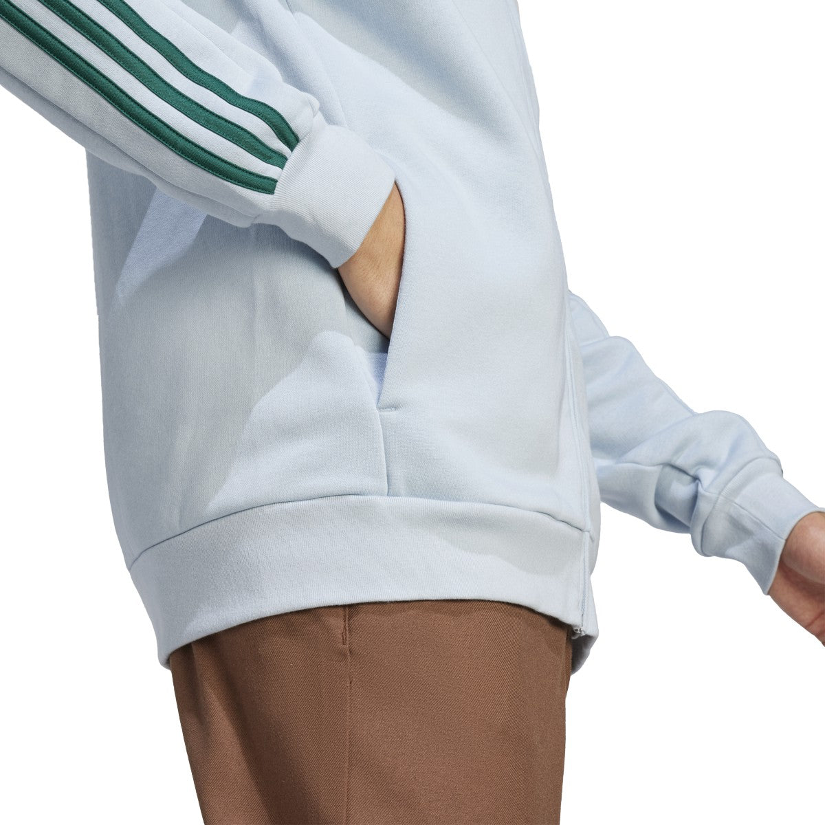 adidas Essentials Fleece 3-Stripes Full Zip Mens Hoodie Jacket