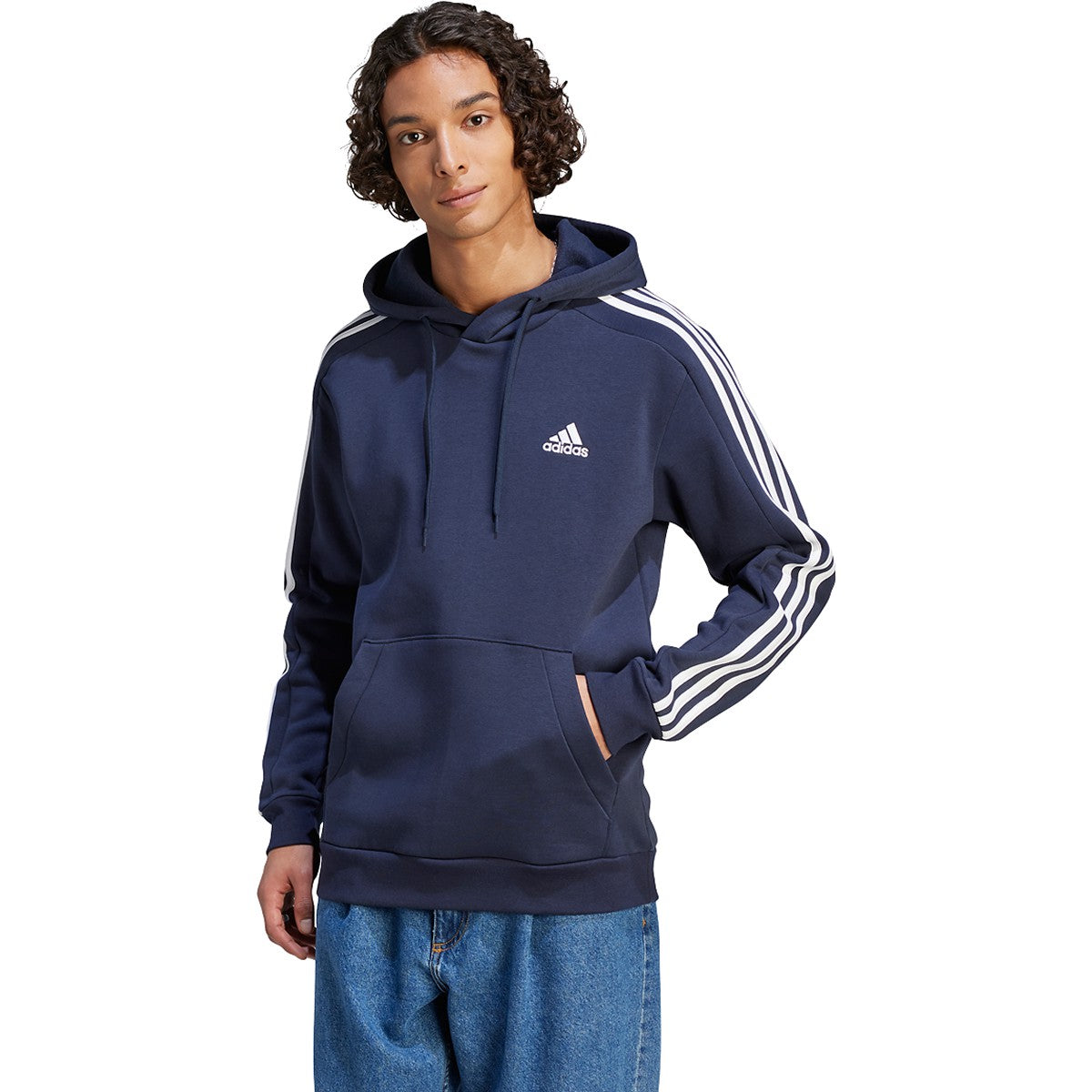 adidas Essentials Fleece 3-Stripes Mens Hoodie