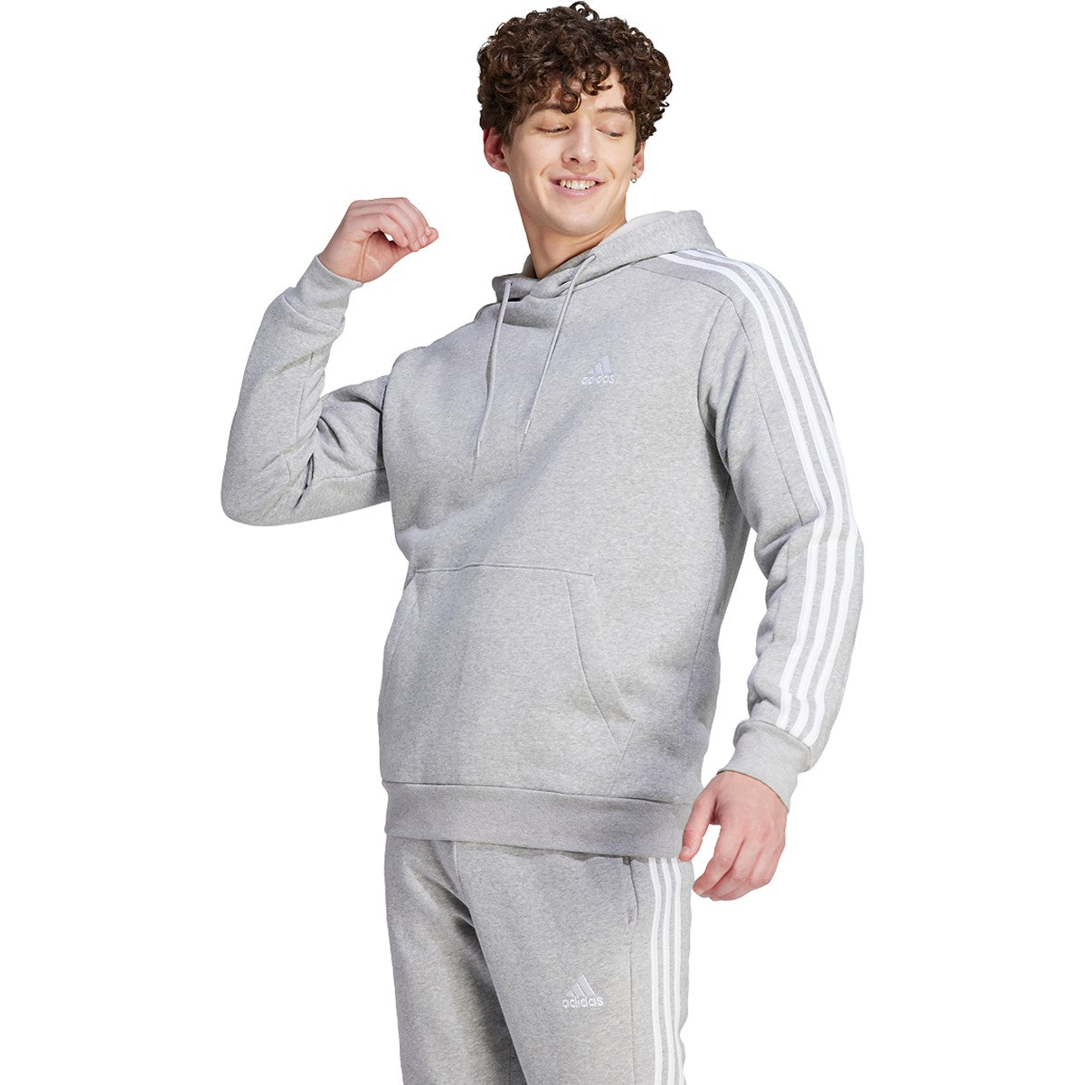 adidas Essentials Fleece 3-Stripes Mens Hoodie