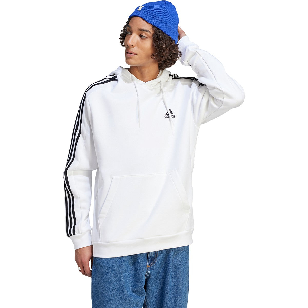 adidas Essentials Fleece 3-Stripes Mens Hoodie