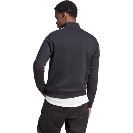 adidas Essentials Fleece 3 Stripes Quarter Zip Mens Pullover