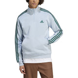adidas Essentials Fleece 3 Stripes Quarter Zip Mens Pullover