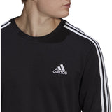 adidas Essentials French Terry 3-Stripes Sweatshirt - Mens Casual