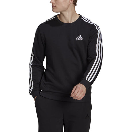 adidas Essentials French Terry 3-Stripes Sweatshirt - Mens Casual