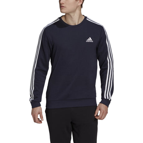 adidas Essentials French Terry 3-Stripes Sweatshirt - Mens Casual