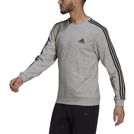 adidas Essentials French Terry 3-Stripes Sweatshirt - Mens Casual