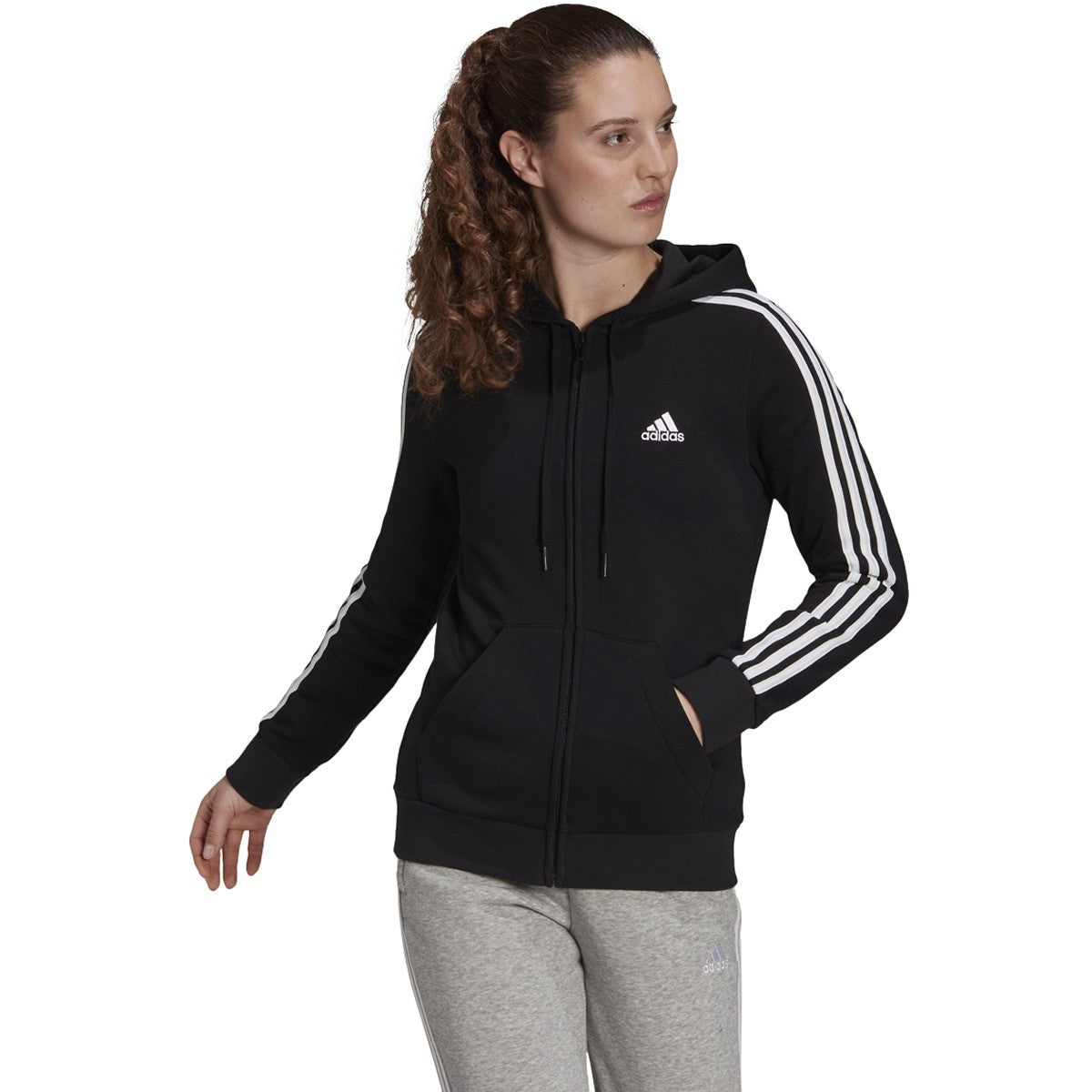 adidas Essentials Full Zip Hoodie - Womens Casual