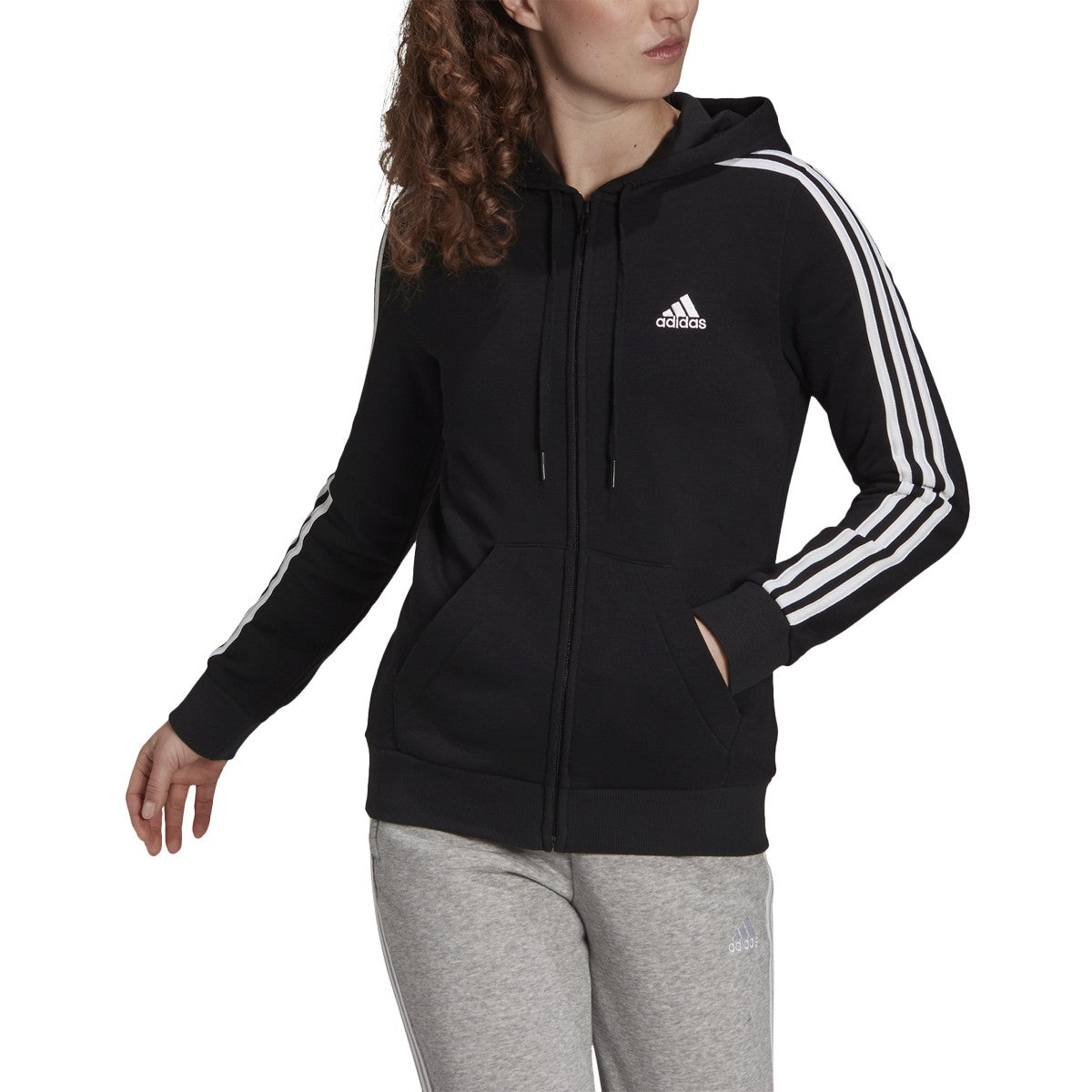 adidas Essentials Full Zip Hoodie - Womens Casual