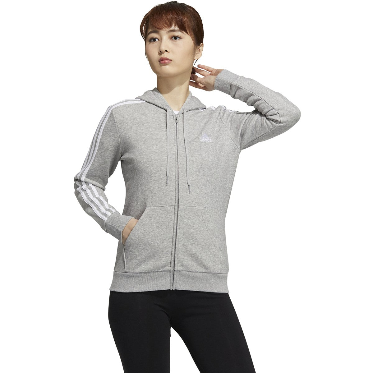 adidas Essentials Full Zip Hoodie - Womens Casual