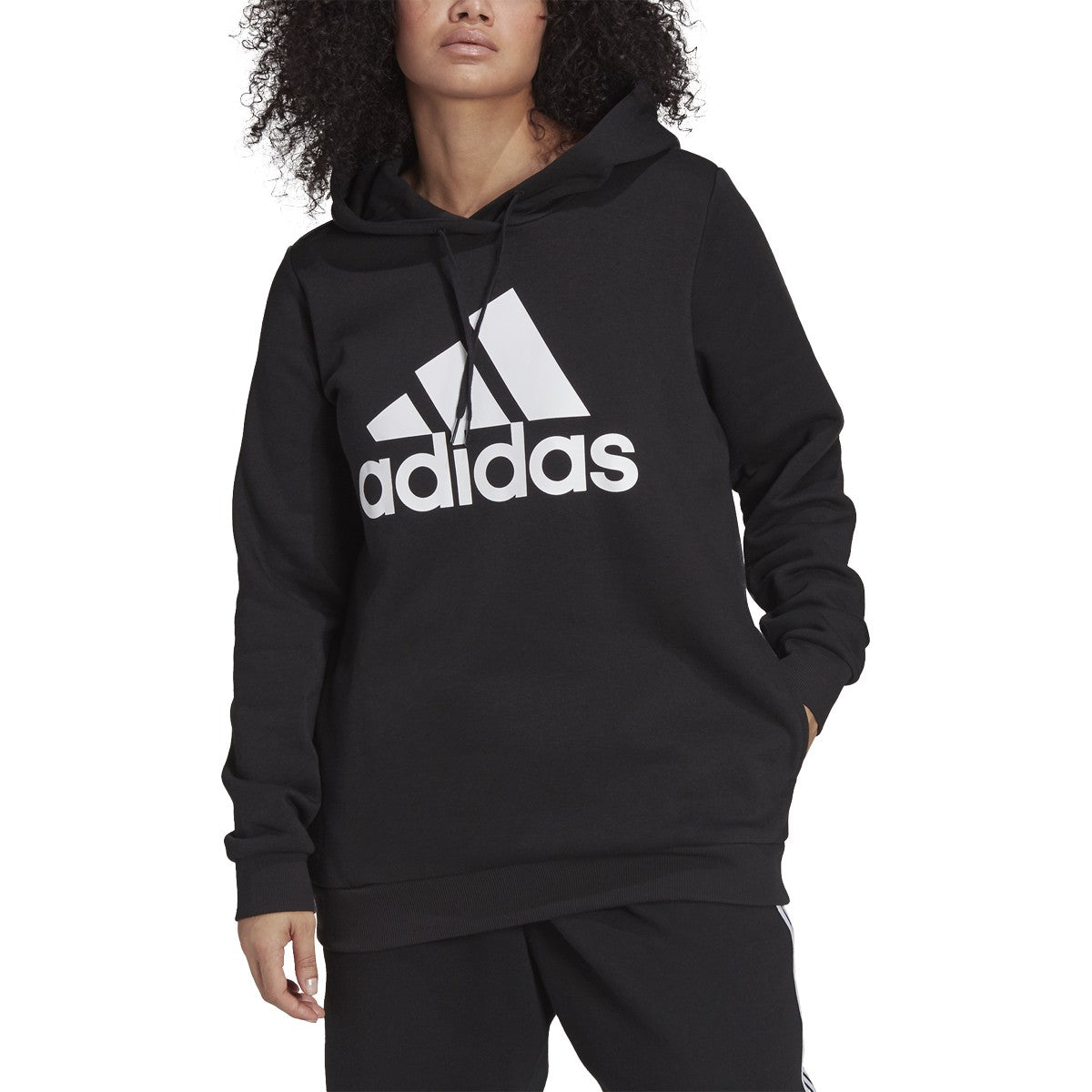 adidas Essentials Womens Plus Size Hoodie with Logo