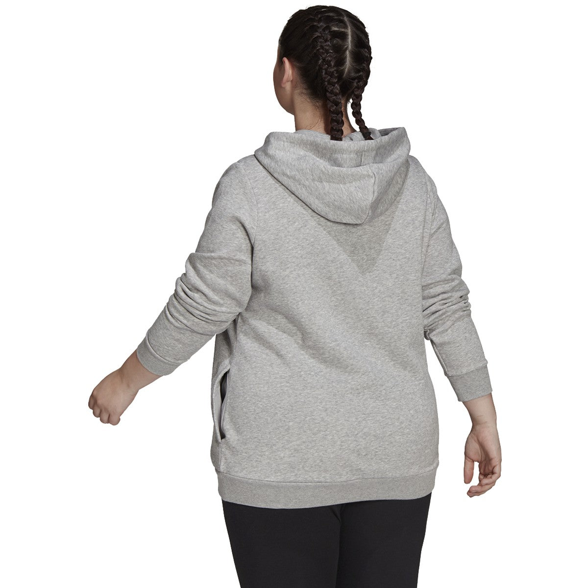adidas Essentials Womens Plus Size Hoodie with Logo