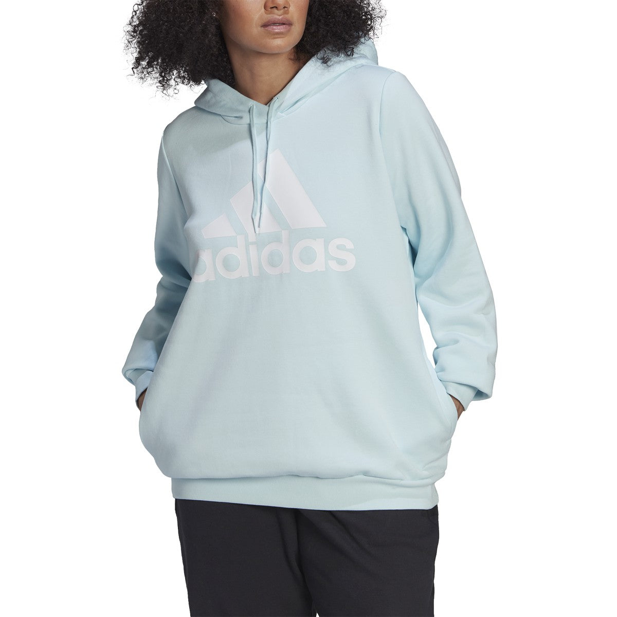 adidas Essentials Womens Plus Size Hoodie with Logo