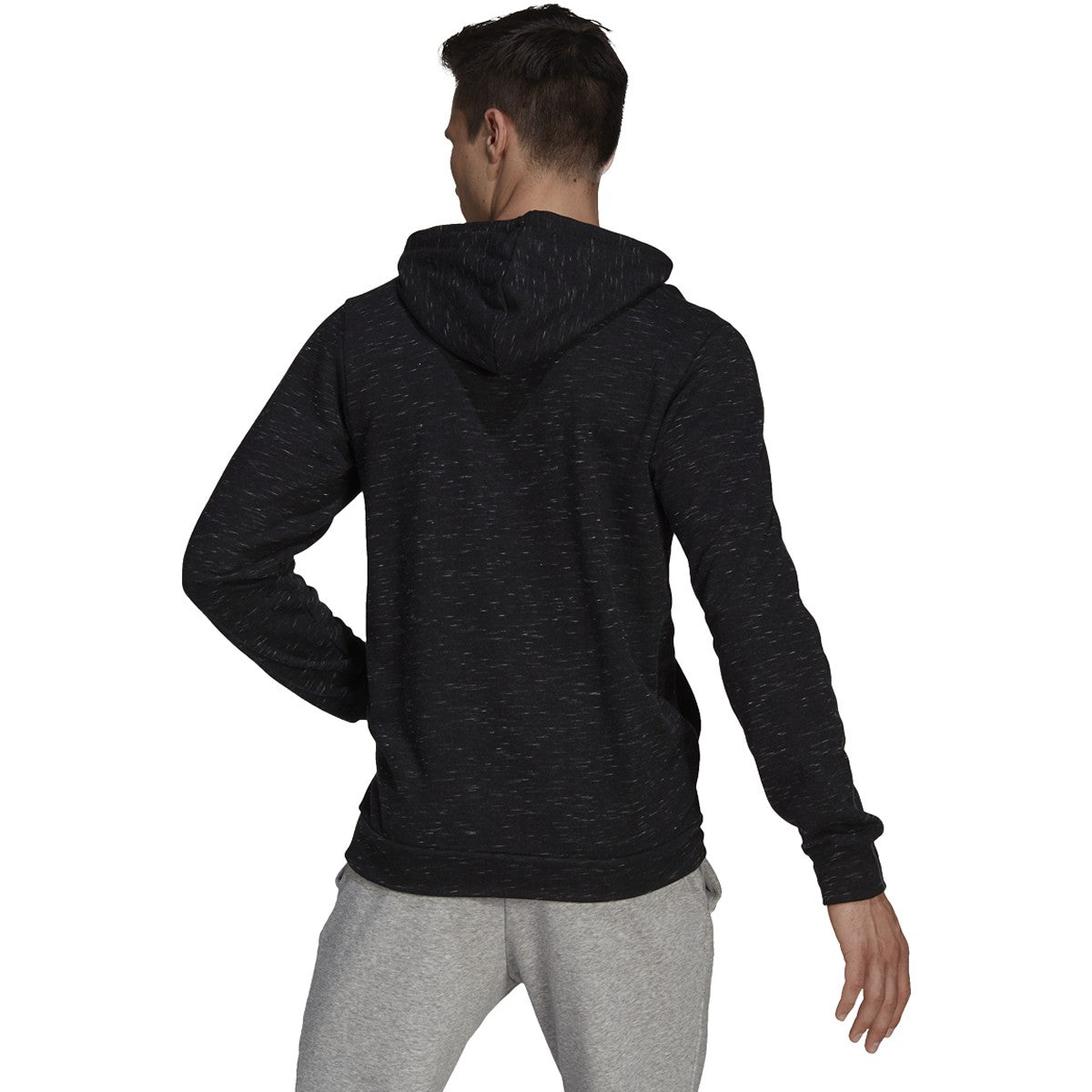 adidas Essentials Melange Embroidered Small Logo Hoodie - Mens Casual