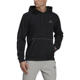adidas Essentials Melange Embroidered Small Logo Hoodie - Mens Casual