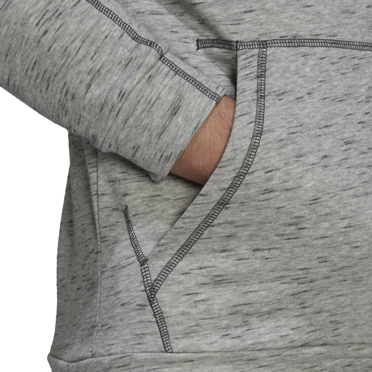 adidas Essentials Melange Embroidered Small Logo Hoodie - Mens Casual
