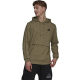 adidas Essentials Melange Embroidered Small Logo Hoodie - Mens Casual