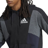 adidas Essentials Mens Colorblock Full-Zip Hoodie