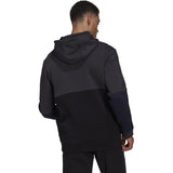 adidas Essentials Mens Full-Zip Hoodie with Colorblock
