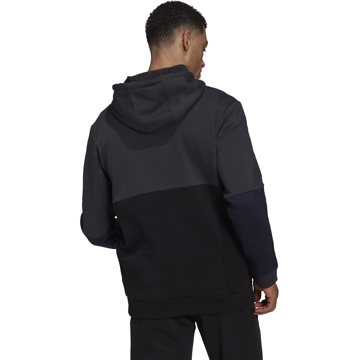 adidas Essentials Mens Full-Zip Hoodie with Colorblock