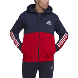 adidas Essentials Mens Full-Zip Hoodie with Colorblock