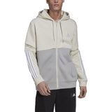 adidas Essentials Mens Full-Zip Hoodie with Colorblock