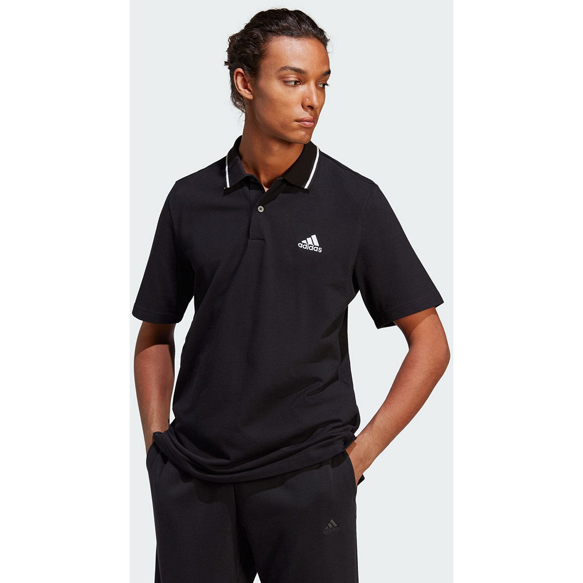 adidas Mens Essentials Pique Small Logo Polo Shirt