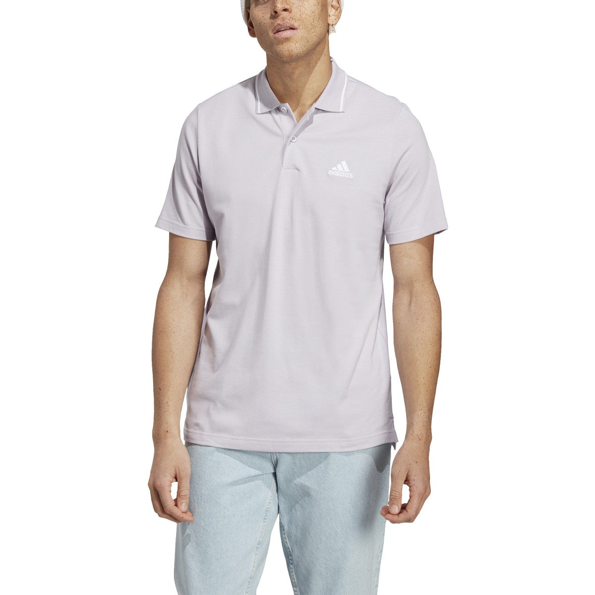 adidas Mens Essentials Pique Small Logo Polo Shirt