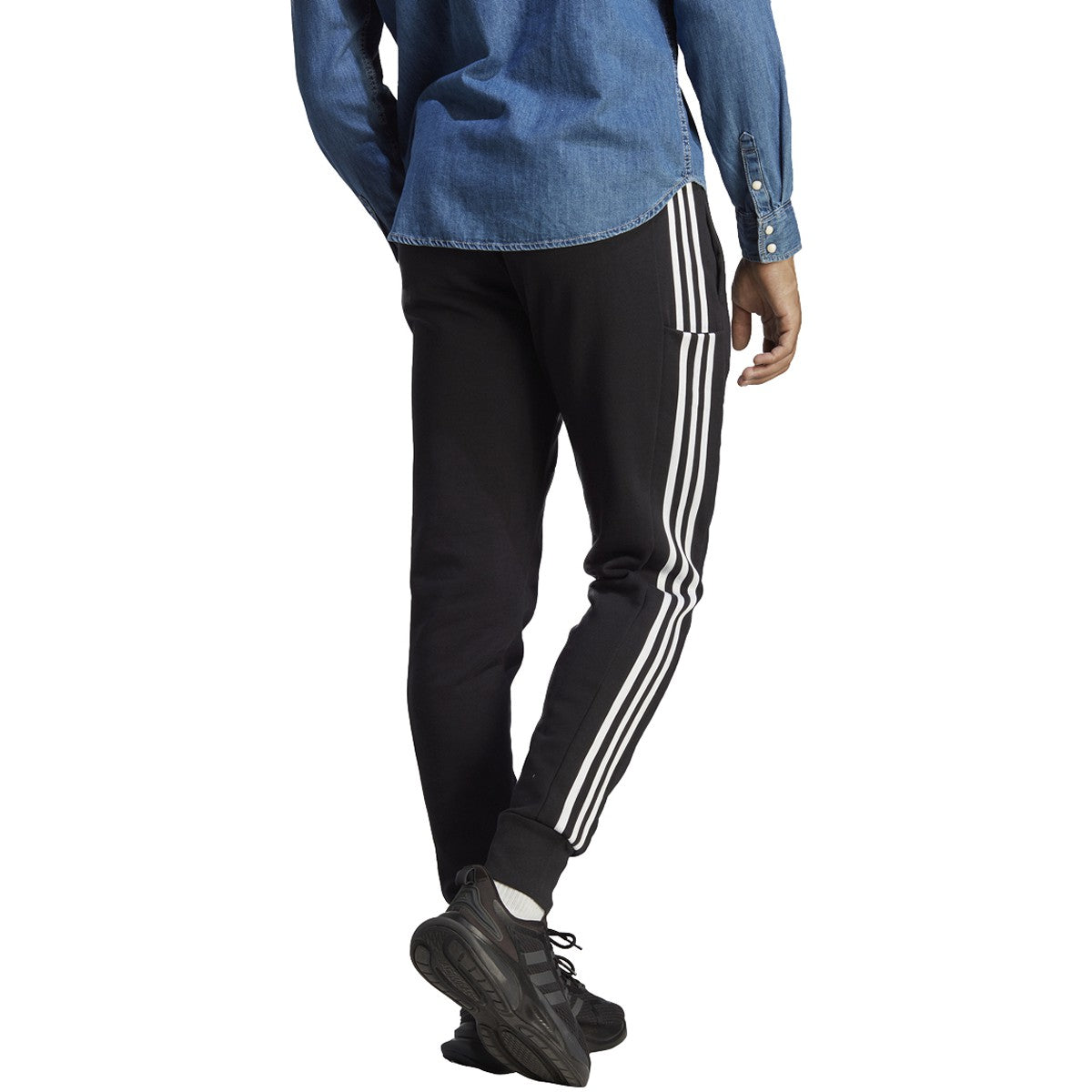 adidas Essentials Tapered Cuff 3 Stripes Mens Pants
