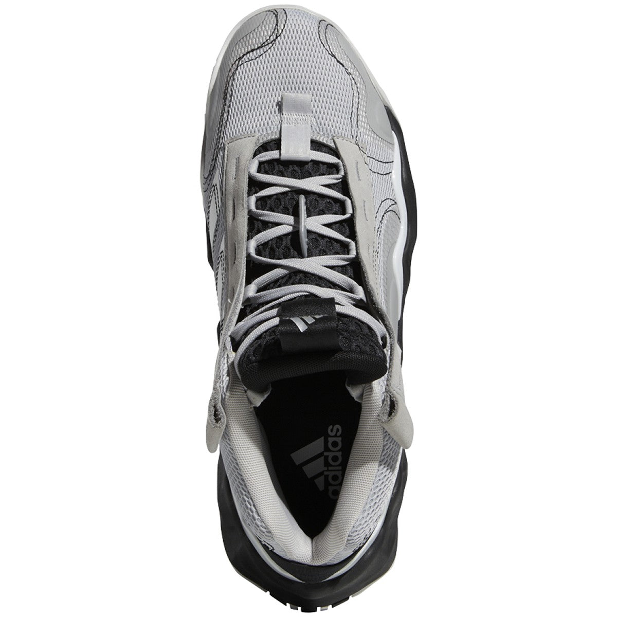 adidas Exhibit B Womens Mid-Top Basketball Shoes in Gray