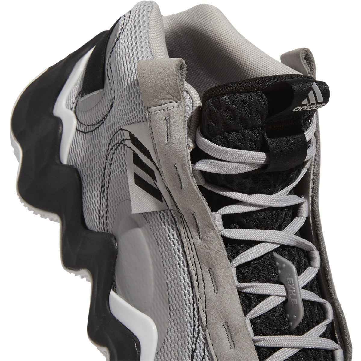 adidas Exhibit B Womens Mid-Top Basketball Shoes in Gray