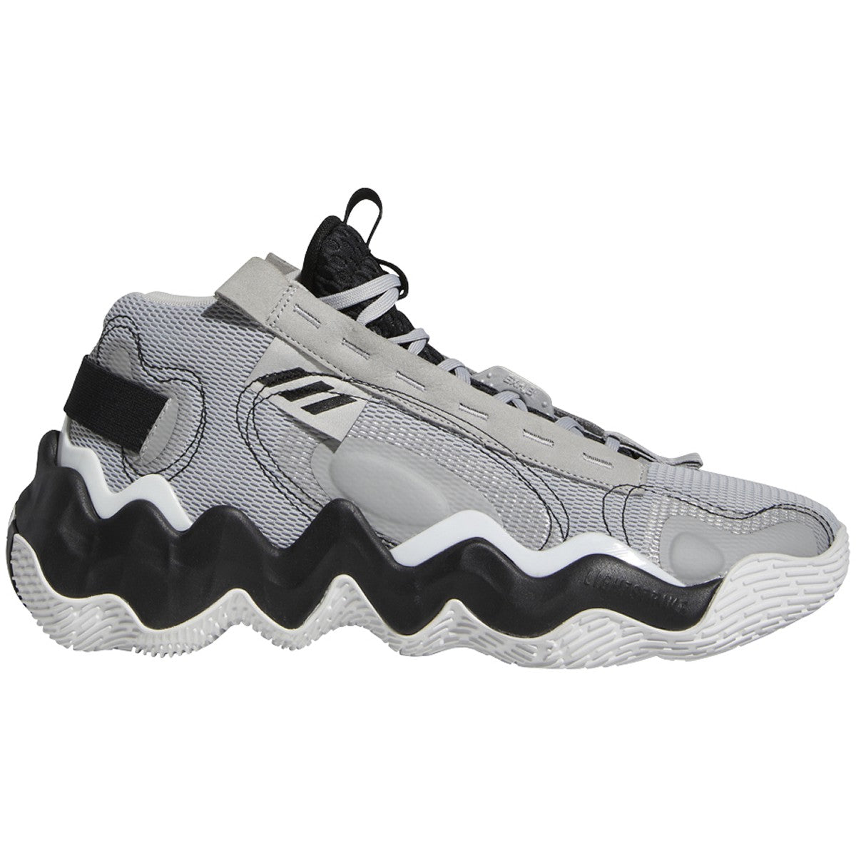 adidas Exhibit B Womens Mid-Top Basketball Shoes in Gray