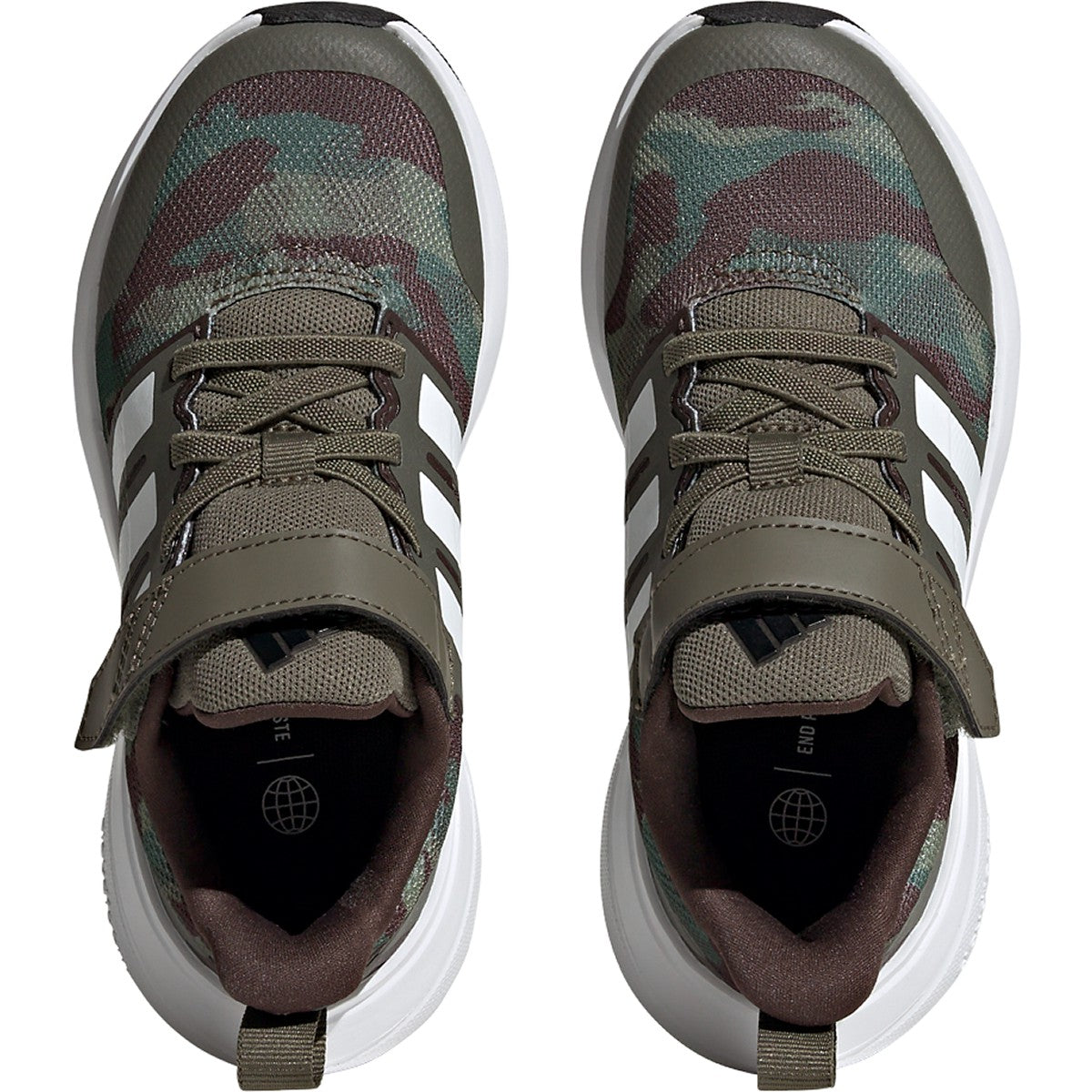 adidas Fortarun 2.0 Elastic Lace Kids Running Shoes in Camo