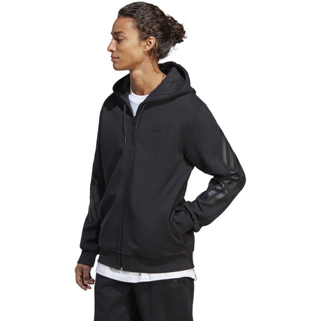 adidas Future Icons 3 Stripes Mens Full Zip Hoodie