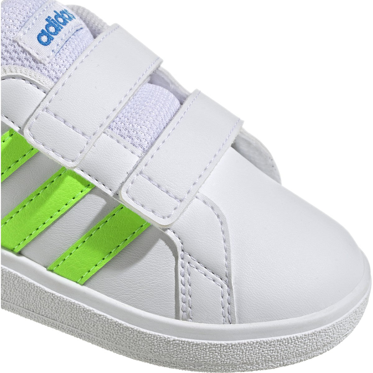 adidas Grand Court 2.0 Infant Tennis Shoes in White and Green