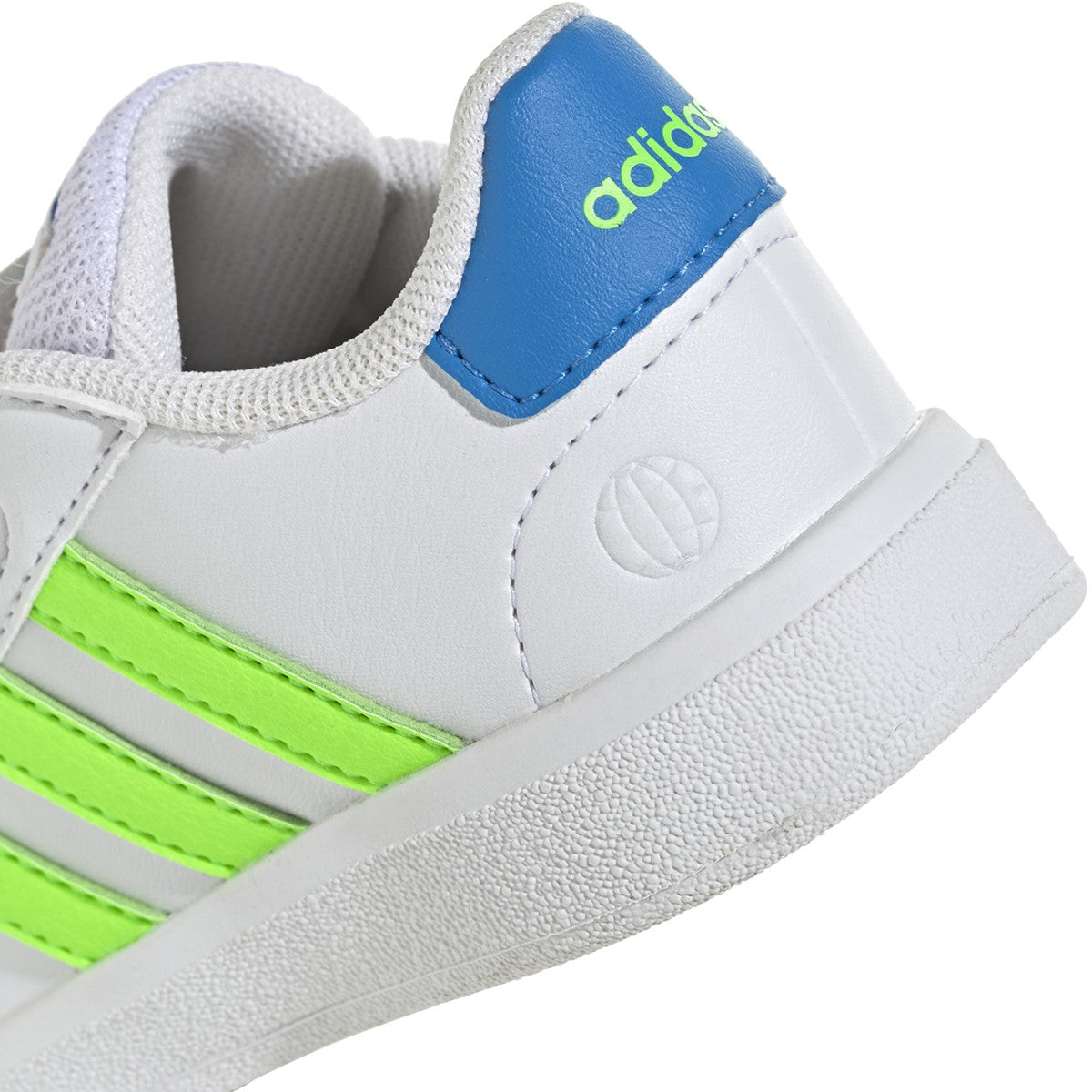 adidas Grand Court 2.0 Infant Tennis Shoes in White and Green