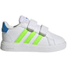 adidas Grand Court 2.0 Infant Tennis Shoes in White and Green
