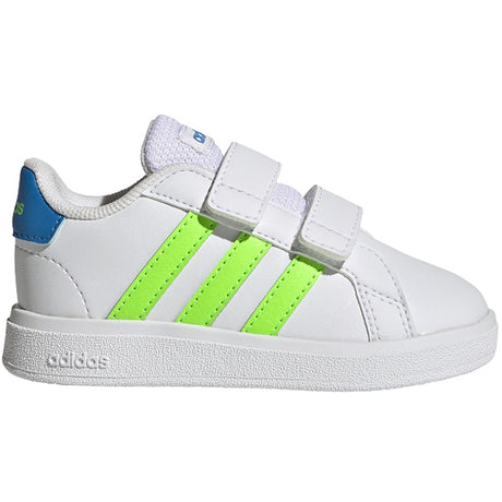 adidas Grand Court 2.0 Infant Tennis Shoes in White and Green