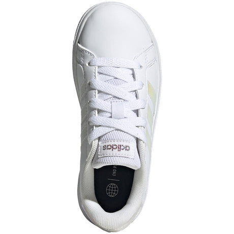 adidas Grand Court 2.0 Kids Tennis Shoes with Iridescent