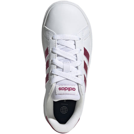 adidas Grand Court 2.0 Kids Tennis Shoes with Pink Glitter