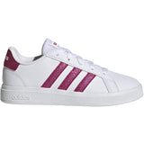 adidas Grand Court 2.0 Kids Tennis Shoes with Pink Glitter