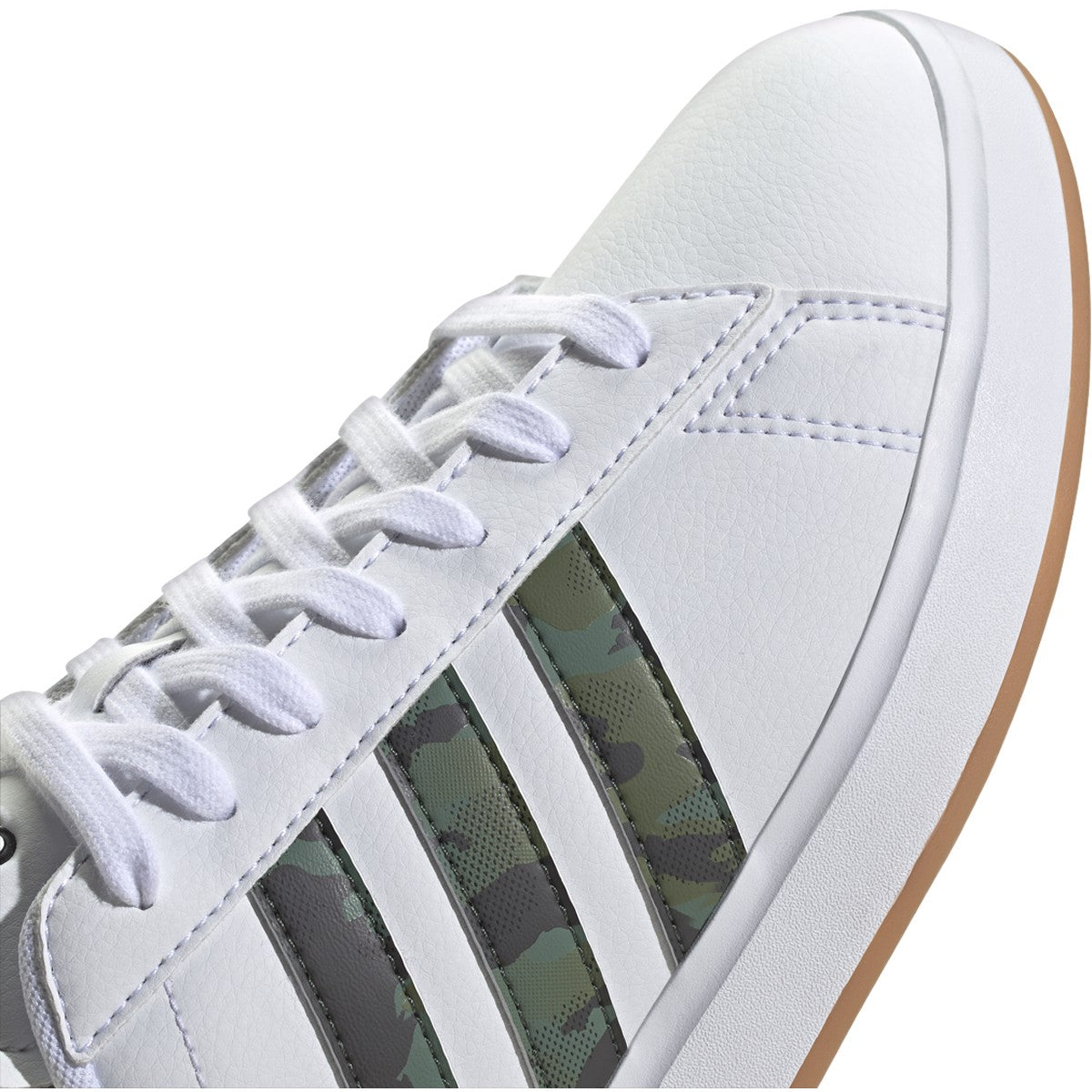 adidas Grand Court 2.0 Mens Tennis Shoes with Camouflage Stripes