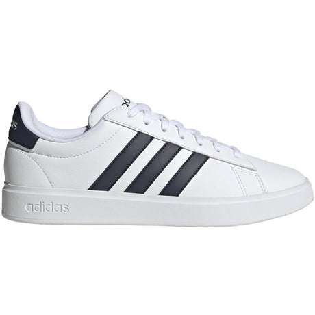 adidas Grand Court 2.0 Mens Tennis Shoes with Navy Stripes